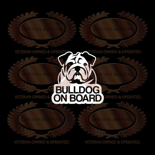 English Bulldog On Board Sticker