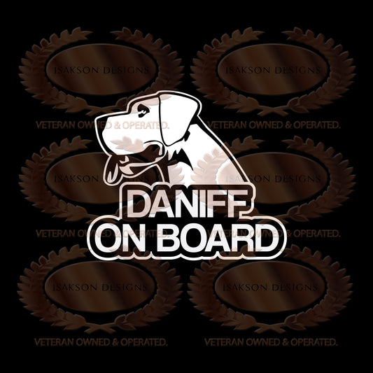 Daniff On Board Sticker