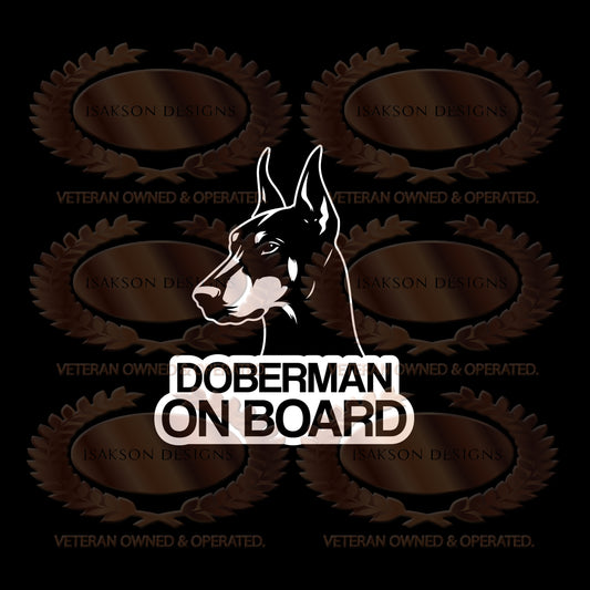 Doberman Pinscher On Board Sticker