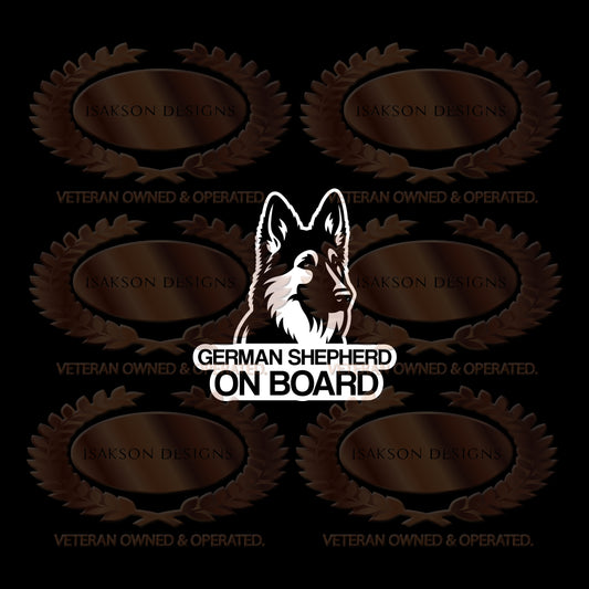 German Shepherd On Board Sticker