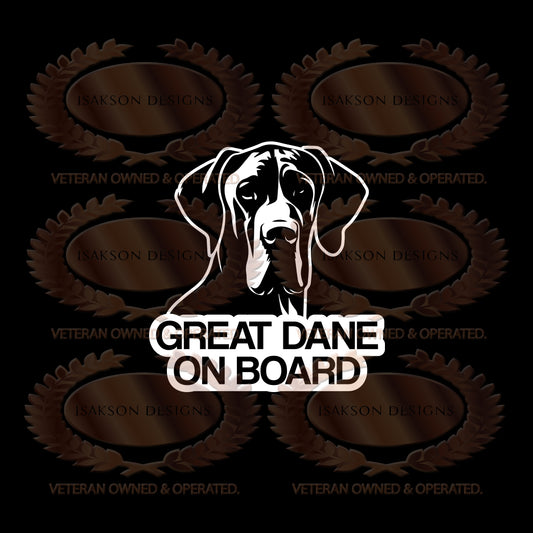 Great Dane On Board Sticker