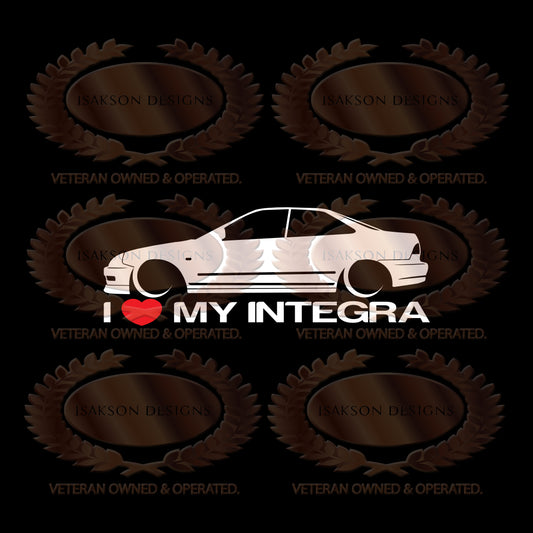 I Love My Acura Integra DB8 Sedan Sticker