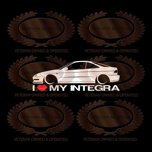 I Love My Acura Integra DC2 Sticker