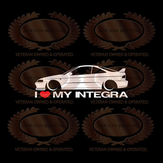 I Love My Acura Integra DC2 Type R Sticker