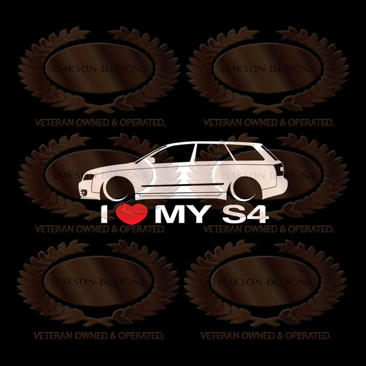 I Love My Audi B6 S4 Avant Sticker