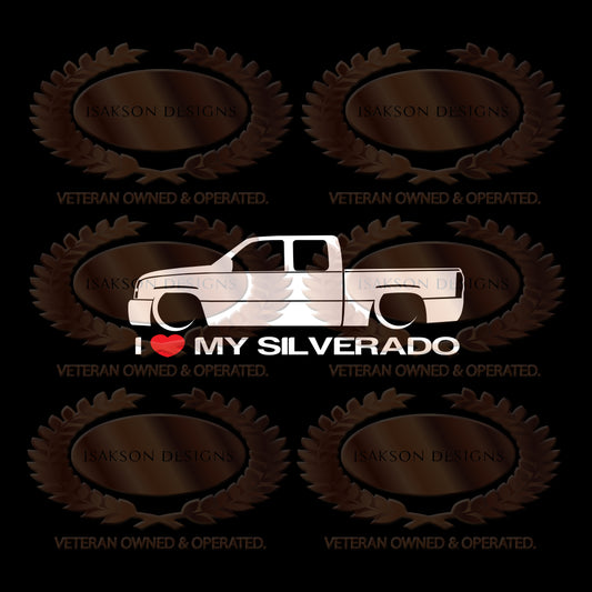 I Love My Chevy Silverado GMT800 Sticker