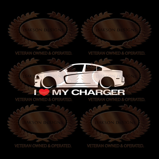 I Love My Dodge Charger Sticker