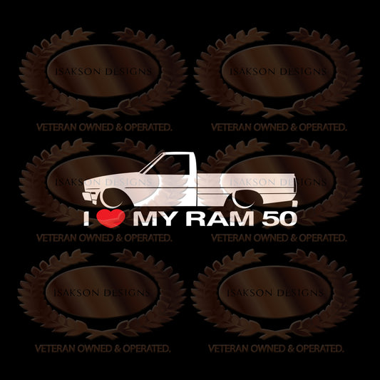 I Love My Dodge Ram 50 Sticker