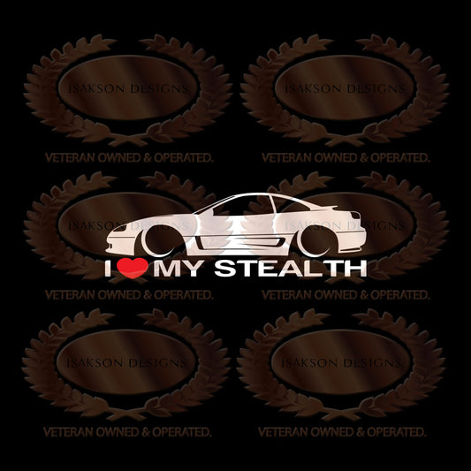 I Love My Dodge Stealth Sticker