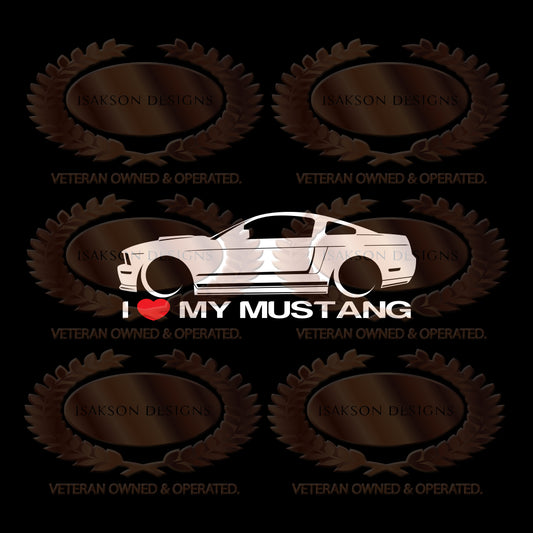 I Love My Ford Mustang S197 Sticker