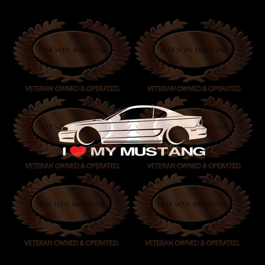 I Love My Ford Mustang SN95 Sticker