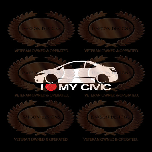 I Love My Honda Civic FG1 Coupe Sticker