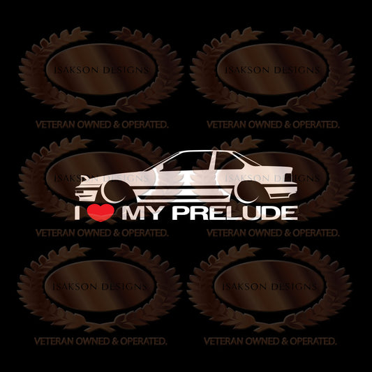 I Love My Honda Prelude Gen 3 Sticker