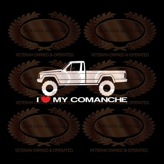 I Love My Jeep Comanche Sticker