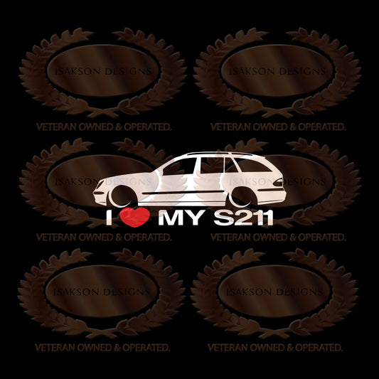 I Love My Mercedes S211 Wagon Sticker