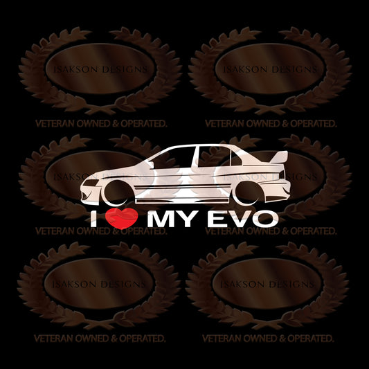 I Love My Mitsubishi Evo Sticker