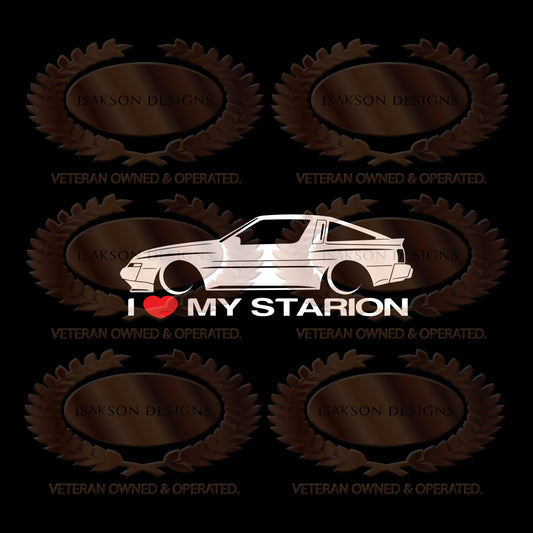 I Love My Mitsubishi Starion Sticker