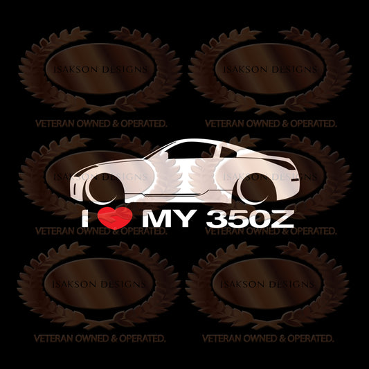 I Love My Nissan 350Z Sticker