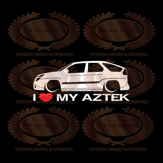 I Love My Pontiac Aztek Sticker