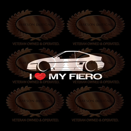 I Love My Pontiac Fiero Sticker