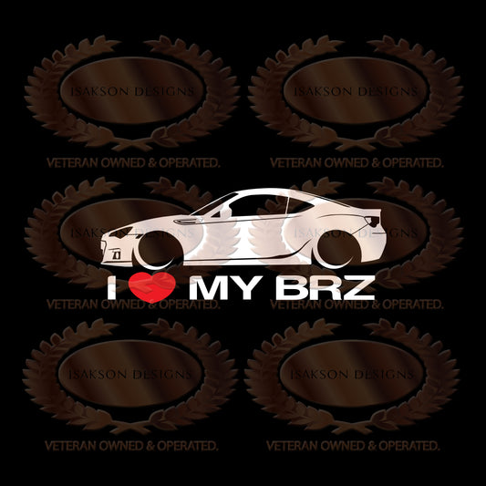 I Love My Subaru BRZ Sticker