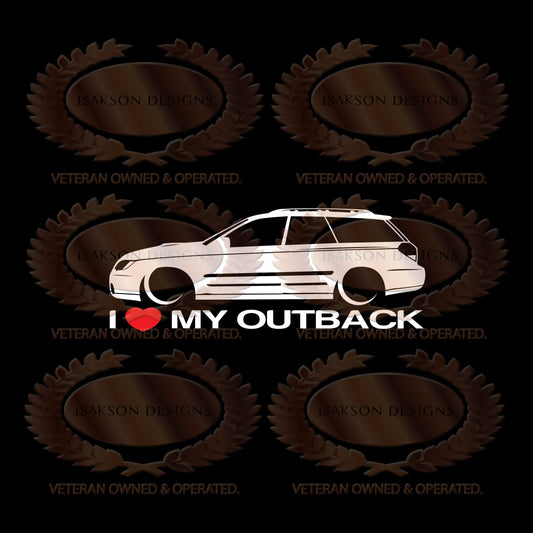 I Love My Subaru Legacy Wagon Sticker