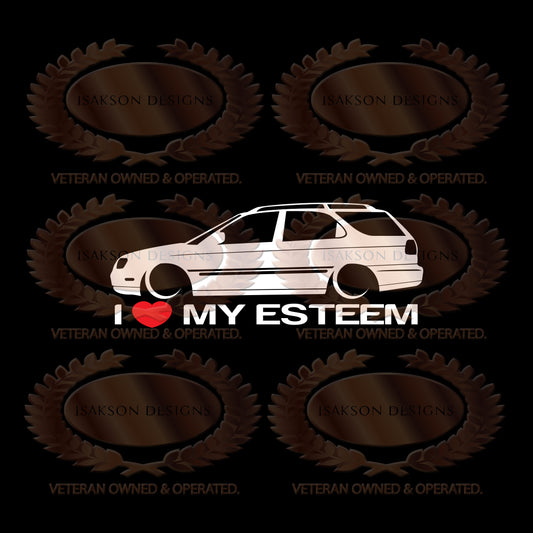 I Love My Suzuki Esteem Sticker