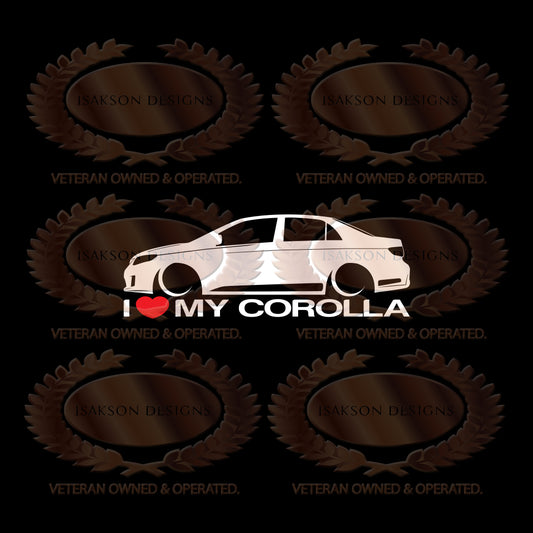 I Love My Toyota Corolla Gen 10 Sticker