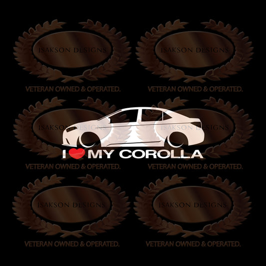 I Love My Toyota Corolla Gen 11 Sticker