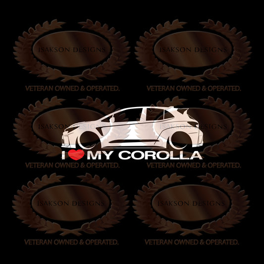 I Love My Toyota Corolla GR GRC Sticker