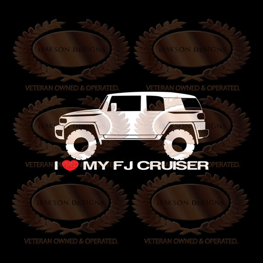 I Love My Toyota FJ Cruiser Sticker