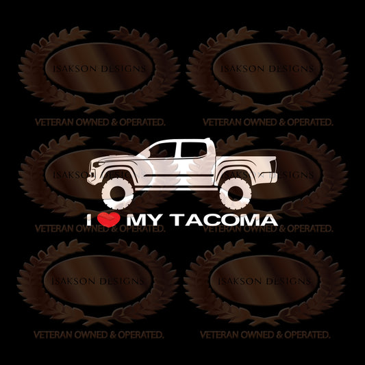 I Love My Toyota Tacoma Gen 3 Sticker