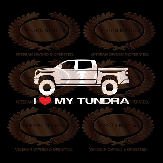 I Love My Toyota Tundra Gen 2.5 Crewmax Lifted Sticker