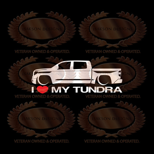 I Love My Toyota Tundra Gen 2.5 Crewmax Sticker