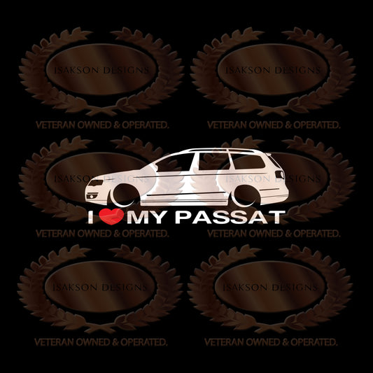 I Love My Volkswagen B6 Passat Wagon Sticker