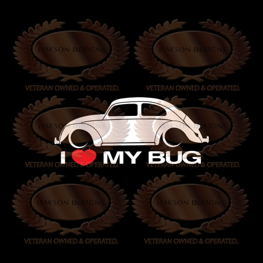 I Love My Volkswagen Bug Sticker