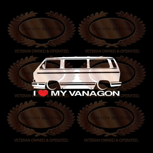 I Love My Volkswagen Vanagon T3 Sticker