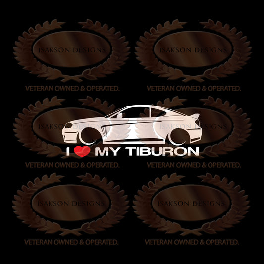 I Love My Hyundai Tiburon Gen 2 Sticker