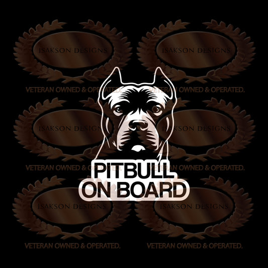 Pitbull On Board Sticker