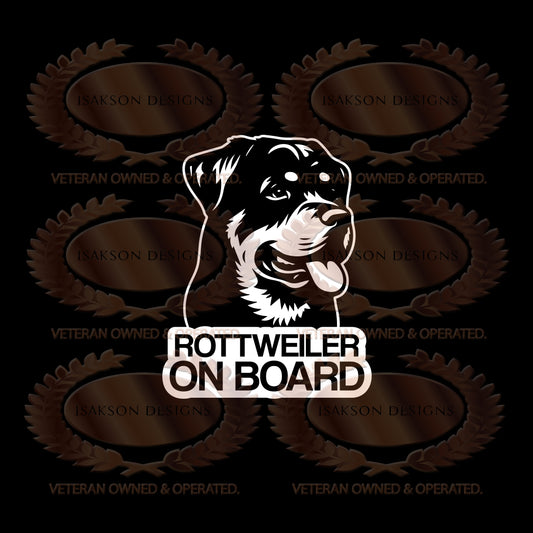 Rottweiler On Board Sticker