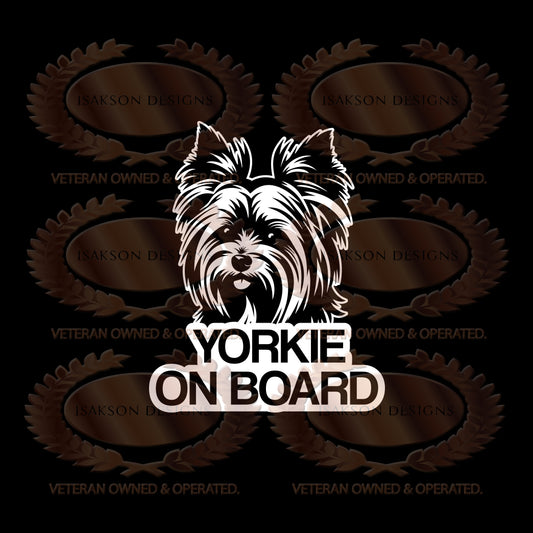 Yorkie On Board Sticker